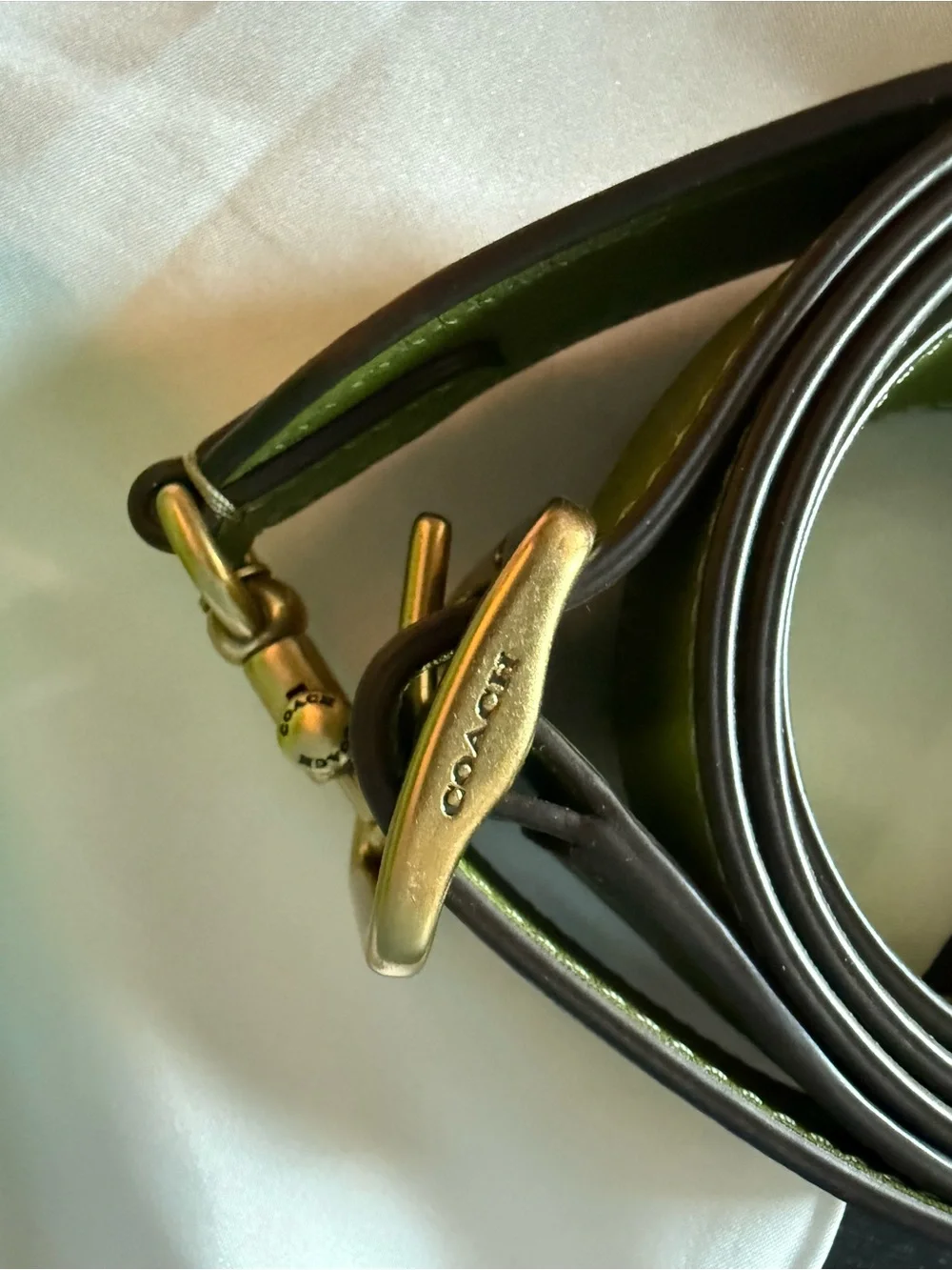 Coach Borough Bowling Bag in Dark Lime - Picture 9 of 9